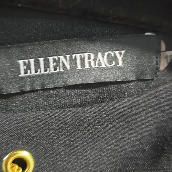 Ellen Tracy Black Dress with Gold Accents - Picture 6 of 16